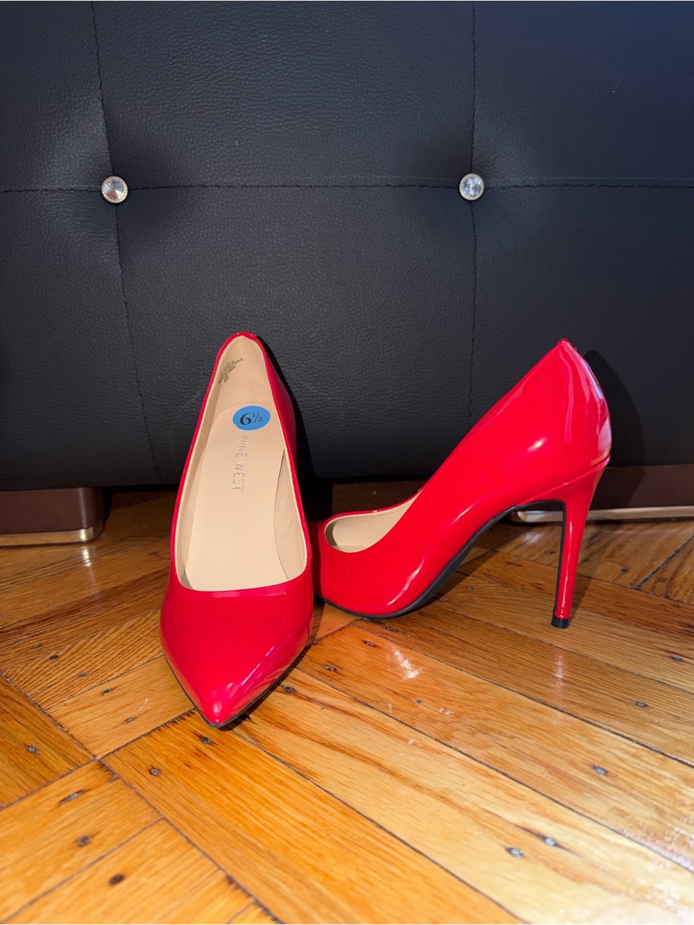 Nine West Red Patent Pointed-Toe Stiletto Pumps